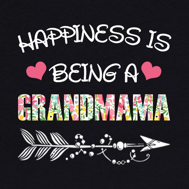 Happiness is being grandmama floral gift by DoorTees